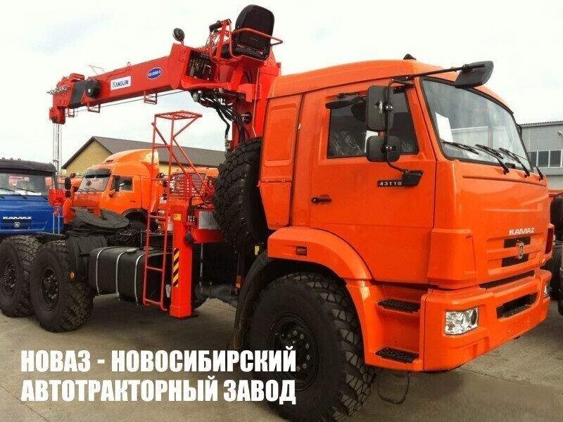 Седельный тягач КАМАЗ 43118-3086-50 с манипулятором Kanglim KS2056H до 7,1 тонны