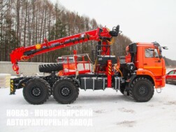 Седельный тягач КАМАЗ 43118 с манипулятором TAURUS 055A до 5 тонн с буром