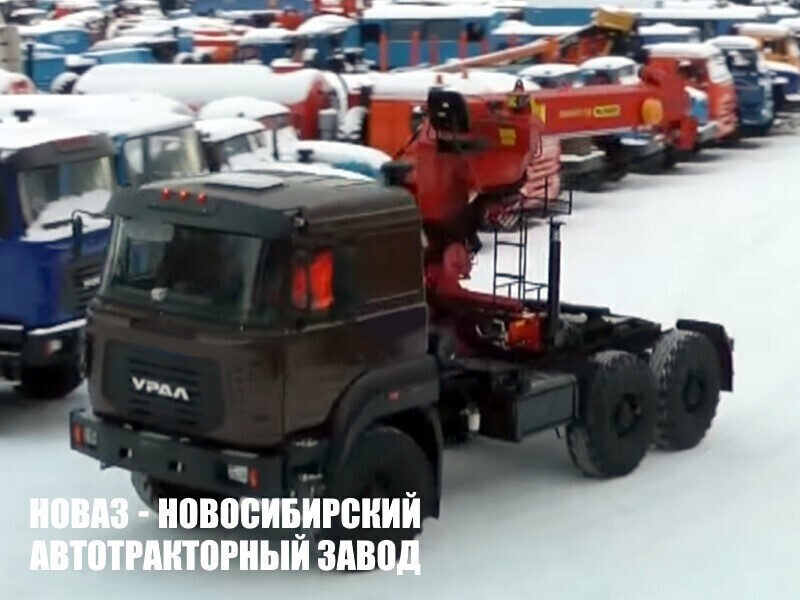 Седельный тягач Урал 44202 с манипулятором INMAN IT 150 до 7,1 тонны модели 6921