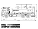 Автотопливозаправщик объёмом 17 м³ с 3 секциями на базе КАМАЗ 65115 модели 5982 (фото 2)
