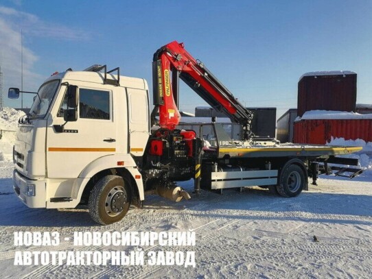 Эвакуатор КАМАЗ 4308 грузоподъёмностью 3 тонны сдвижного типа с манипулятором INMAN IM 150N до 6,1 тонны (фото 1)