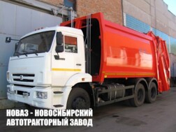 Мусоровоз КО‑427‑80 объёмом 20 м³ с задней загрузкой кузова на базе КАМАЗ 65115