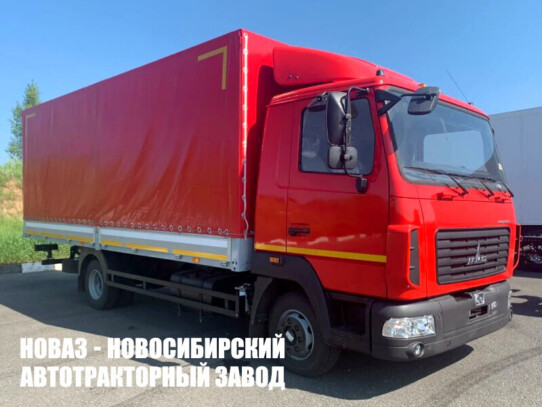 Тентованный грузовик МАЗ 437121-532-000 грузоподъёмностью 4,5 тонны с кузовом 6240х2480х2305 мм