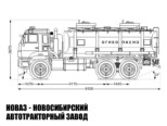 Автотопливозаправщик объёмом 16 м³ с 2 секциями на базе КАМАЗ 65224 модели 7574 (фото 2)