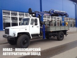 Бортовой автомобиль ГАЗ 33086 Земляк с манипулятором HOTOMI AUGER JN 1030 до 2,5 тонны с буром