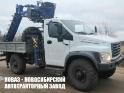 Бортовой автомобиль ГАЗ Садко NEXT C41A23 с манипулятором HOTOMI AUGER JN 1030 до 2,5 тонны с буром