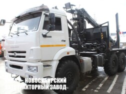 Лесовозный тягач КАМАЗ 43118‑23027‑50 с манипулятором МАЙМАН‑110S до 3,7 тонны
