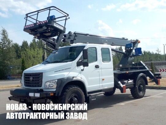 Автовышка ВИПО-22-01 рабочей высотой 22 м со стрелой над кабиной на базе ГАЗ Садко NEXT C42A43 (фото 1)