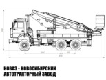 Автовышка ВИПО-28-01 рабочей высотой 28 м со стрелой за кабиной на базе КАМАЗ 43118 (фото 3)