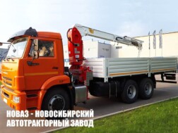 Бортовой автомобиль КАМАЗ 65115 с краном‑манипулятором ДВИНА 3200.8 до 3,2 тонны с буром
