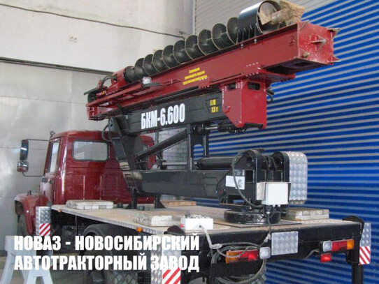 Грузовой автомобиль ГАЗ Садко NEXT C41A23 с манипулятором БКМ 6.600 до 1,5 тонны с буром (фото 1)