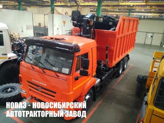 Ломовоз КАМАЗ 65115-923094-50 с манипулятором VPL 100-76M до 3,4 тонны