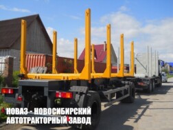 Прицеп сортиментовоз МАЗ 837810‑020 грузоподъёмностью платформы 15,2 тонны