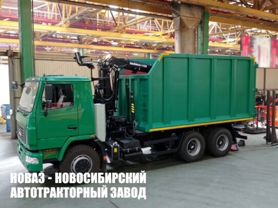 Ломовоз 683449 с манипулятором МАЙМАН-110S (ММ-110) до 3,7 тонны на базе МАЗ 6312С3-587-010 (фото 1)