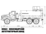 Автотопливозаправщик объёмом 11 м³ с 1 секцией на базе Урал NEXT 4320-6951-72 модели 8375 (фото 3)