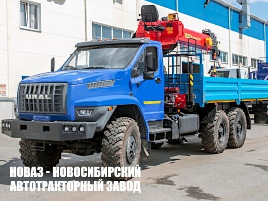 Бортовой автомобиль Урал NEXT 4320 с манипулятором INMAN IT 200 до 7,2 тонны с буром и люлькой модели 3858 (фото 1)