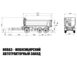 Самосвальный прицеп ТОНАР SP3-17 85792 грузоподъёмностью 19,2 тонны с кузовом от 17 до 22,8 м³ (фото 3)