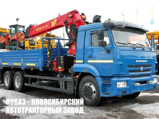Бортовой автомобиль КАМАЗ 65115 с манипулятором INMAN IT 200 до 7,2 тонны с буром и люлькой модели 8826 (фото 1)