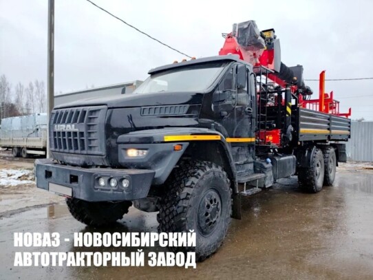 Бортовой автомобиль Урал NEXT 4320-6951-72 с манипулятором INMAN IT 200 до 7,2 тонны с буром и люлькой модели 8881 (фото 1)