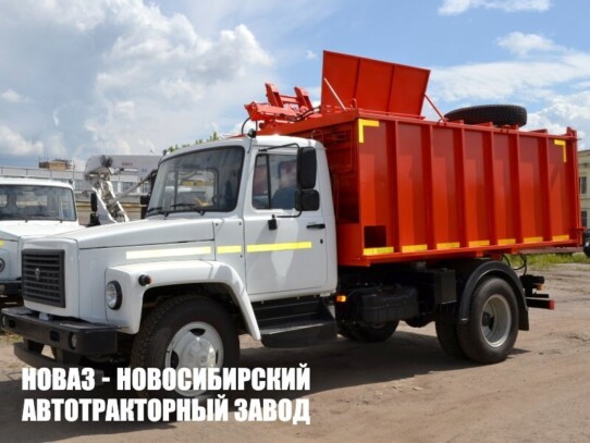 Мусоровоз ГАЗ САЗ 3901-11 объёмом 9,4 м³ с боковой загрузкой на базе ГАЗ 33086 Земляк (фото 1)