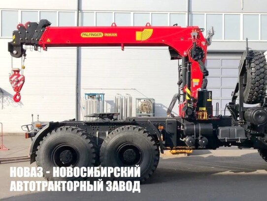 Седельный тягач Урал NEXT 4320 с манипулятором INMAN IT 200 до 7,2 тонны с буром и люлькой модели 8806 (фото 1)