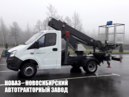 Автовышка ВИПО-15-01 рабочей высотой 15 метров со стрелой за кабиной на базе ГАЗель NEXT A21R23