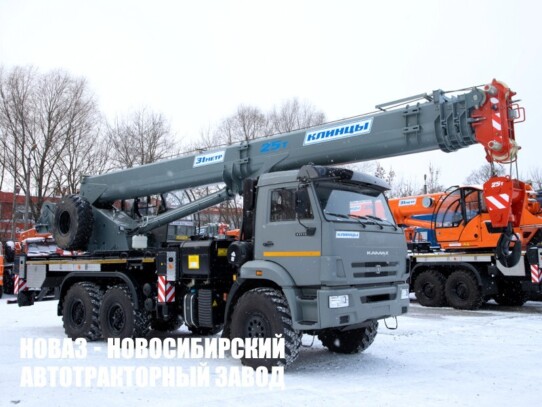 Автокран КС-55713-5К-4 Клинцы грузоподъёмностью 25 тонн со стрелой 31 м на базе КАМАЗ 43118 с доставкой по всей России