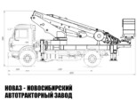 Автовышка ВИПО-28-01 рабочей высотой 28 м со стрелой за кабиной на базе КАМАЗ 43253 (фото 2)
