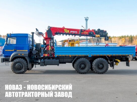 Бортовой автомобиль Урал-М 4320 с манипулятором INMAN IT 200 до 7,2 тонны с буром и люлькой модели 5656 (фото 1)