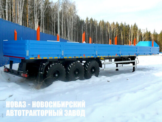 Бортовой полуприцеп грузоподъёмностью 45 тонн с кузовом 13600х2470х600 мм модели 7561 (фото 1)