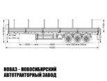 Бортовой полуприцеп грузоподъёмностью 45 тонн с кузовом 13600х2470х600 мм модели 7561 (фото 2)