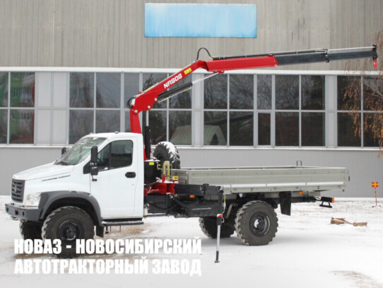 Бортовой автомобиль ГАЗ Садко NEXT C41A23 с манипулятором NR808 2S до 3,1 тонны