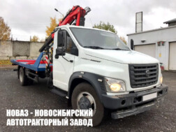 Эвакуатор ГАЗон NEXT C41RВ3 грузоподъёмностью 3,1 тонны прямого типа с манипулятором Fassi F100AT.12 с доставкой по всей России