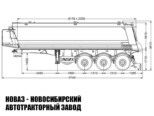 Самосвальный полуприцеп грузоподъёмностью 29,7 тонны с кузовом 34 м³ модели 9030 (фото 2)