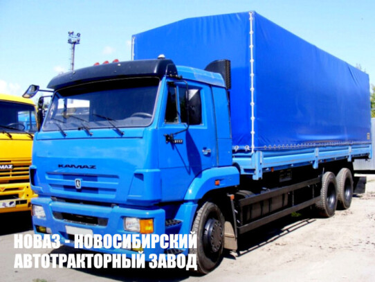 Тентованный грузовик КАМАЗ 65117-6052-48(A5) грузоподъёмностью 11,6 тонны с кузовом 6200х2550х2700 мм