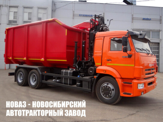 Ломовоз КАМАЗ 65115-3094-48 с манипулятором ВЕЛМАШ VM10L74M до 3,1 тонны (фото 1)