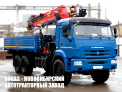 Бортовой автомобиль КАМАЗ 43118 с краном‑манипулятором INMAN IT 200 до 7,2 тонны с буром с доставкой по всей России