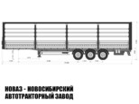 Шторный полуприцеп ТЗА 9226 грузоподъёмностью 31,9 тонны с кузовом 13640х2480х2740 мм (фото 3)