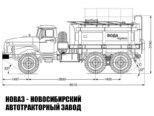 Автоцистерна для пищевых жидкостей объёмом 8 м³ с 1 секцией на базе Урал 5557-1112-60 модели 7264 (фото 2)