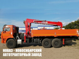 Бортовой автомобиль КАМАЗ 43118‑3027‑48 с манипулятором Horyong HRS216 до 8 тонн с буром и люлькой