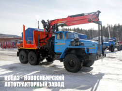 Лесовозный тягач Урал 5557 с манипулятором Epsilon M100L97 до 3,1 тонны модели 4347
