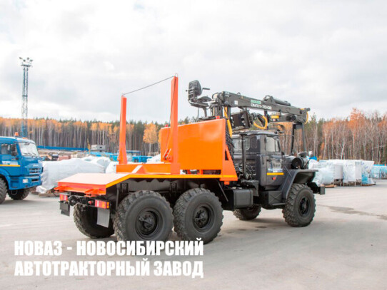 Лесовоз Урал 5557 с манипулятором ОМТЛ-70-02 до 1,8 тонны модели 7955 (фото 1)