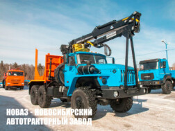 Лесовозный тягач Урал 5557 с манипулятором МАЙМАН‑90S до 3 тонн модели 3392