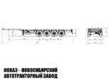 Полуприцеп ломовоз грузоподъёмностью 36 тонн с кузовом 77 м³ модели 227603 (фото 2)