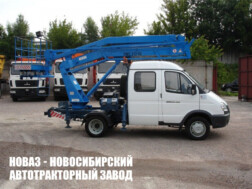 Автовышка ПМС-212-02 рабочей высотой 12 метров со стрелой за кабиной на базе ГАЗель Фермер 33023 с доставкой по всей России