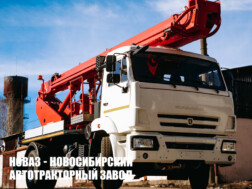 Автовышка ПСС-141.29Э рабочей высотой 29 метров со стрелой над кабиной на базе КАМАЗ 43253 с доставкой по всей России