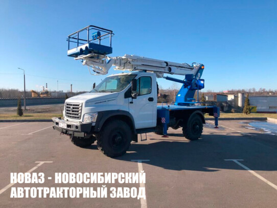 Автовышка ВИПО-22 рабочей высотой 22 м со стрелой над кабиной на базе ГАЗ Садко NEXT C41A23 (фото 1)