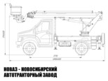 Автовышка ВИПО-22 рабочей высотой 22 м со стрелой над кабиной на базе ГАЗ Садко NEXT C41A23 (фото 2)