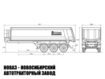 Самосвальный полуприцеп Grunwald 9453-0000010-50 грузоподъёмностью 29,4 тонны с кузовом 34 м³ (фото 2)