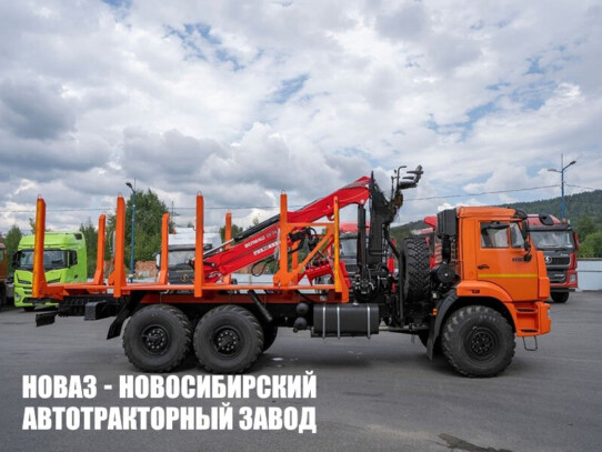 Сортиментовоз КАМАЗ 43118-3027-50 с манипулятором ВЕЛМАШ VM10L74 до 3,1 тонны модели 7458 (фото 1)